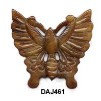Soo Chow Jade Small Butterfly Pendant Bead DAJ461
