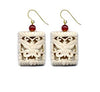 Butterfly Cut-Out Bone Carnelian Earrings