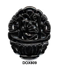 Flower Basket Black Onyx Pendant Bead DOX809