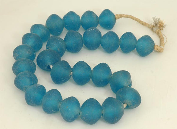Recycled Glass Extra Large Round Bead Ghana - 3 Colors