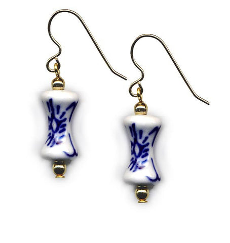 Porcelain Dumbbell Earrings