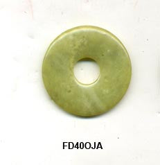 Pi Disc 40mm Olive Jade